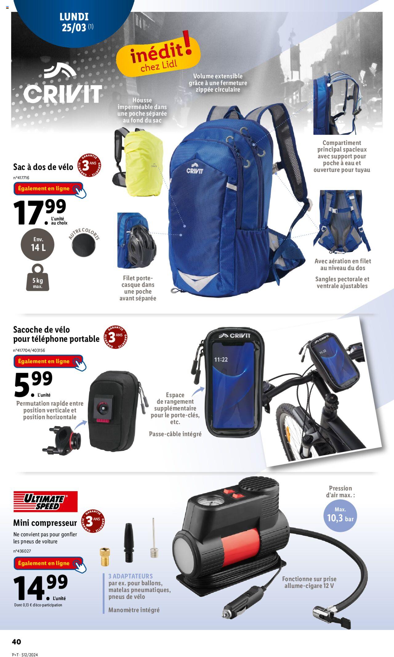 Catalogue Lidl 20 – 26 Mars 2024 Page 40