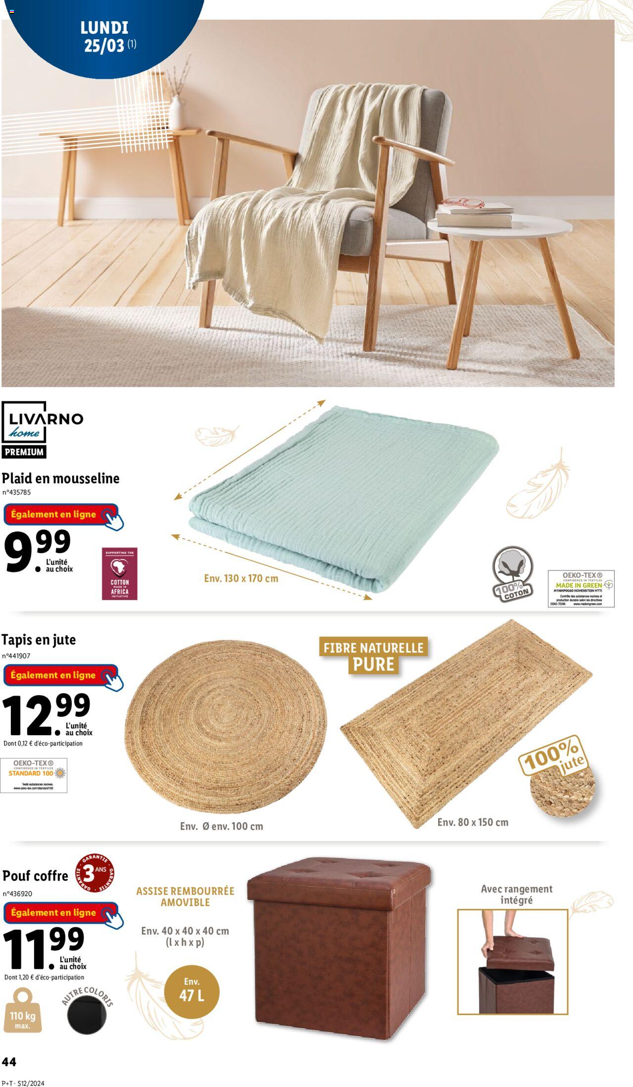 Catalogue Lidl 20 – 26 Mars 2024 Page 44