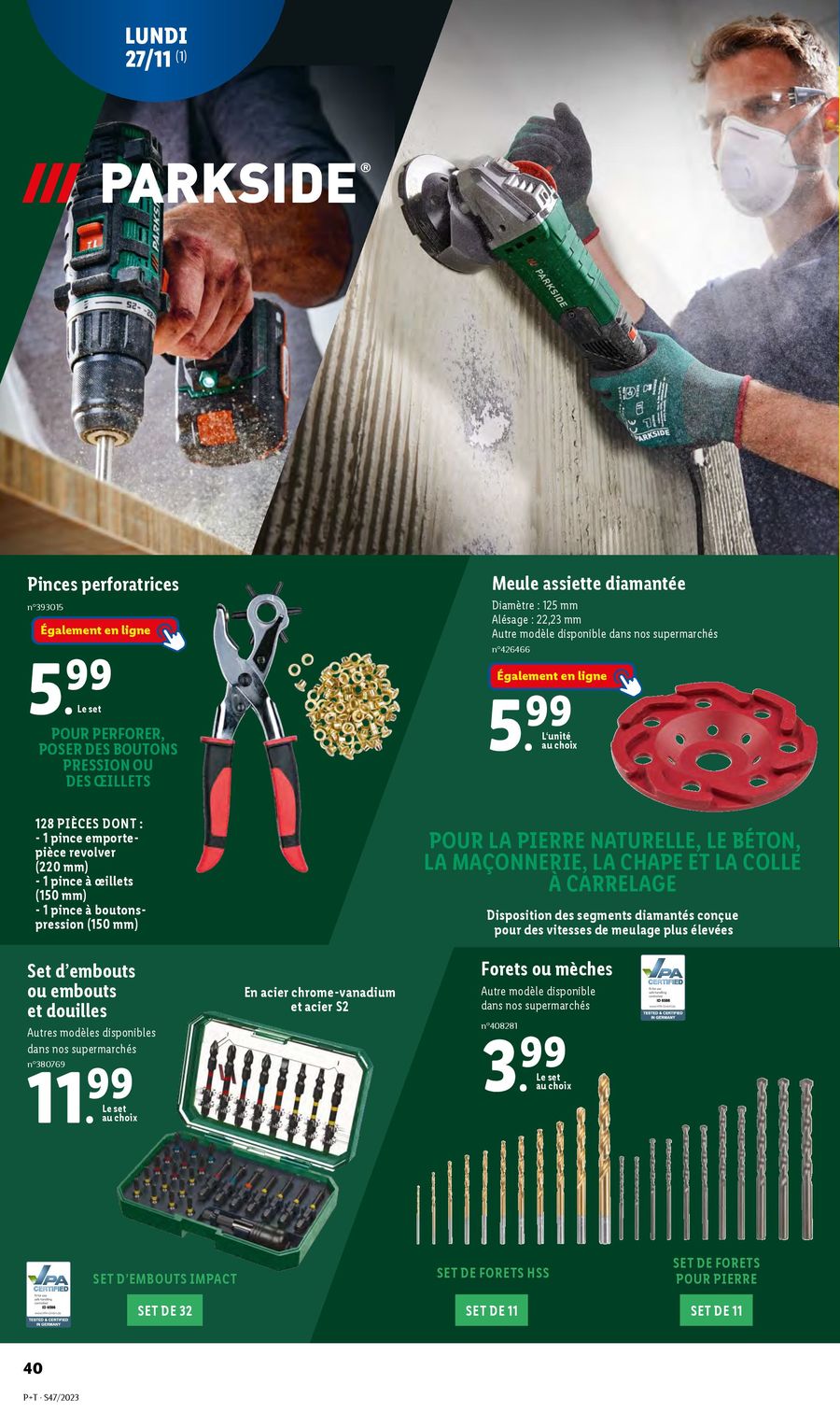 Catalogue Lidl 22 – 28 Novembre 2023 Page 40