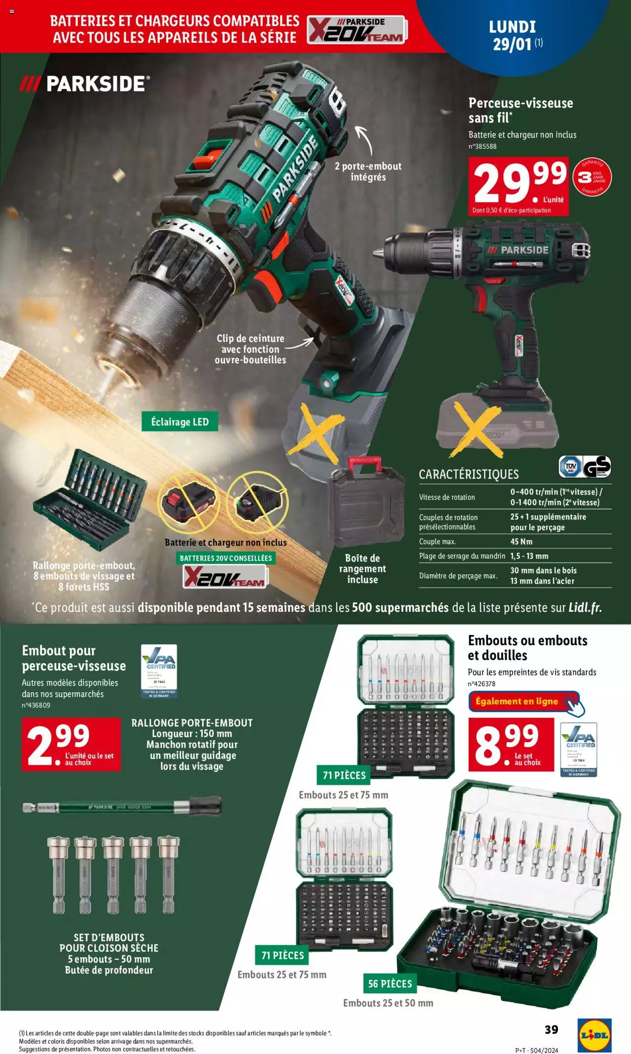 Catalogue Lidl 24 – 30 Janvier 2024 Page 39