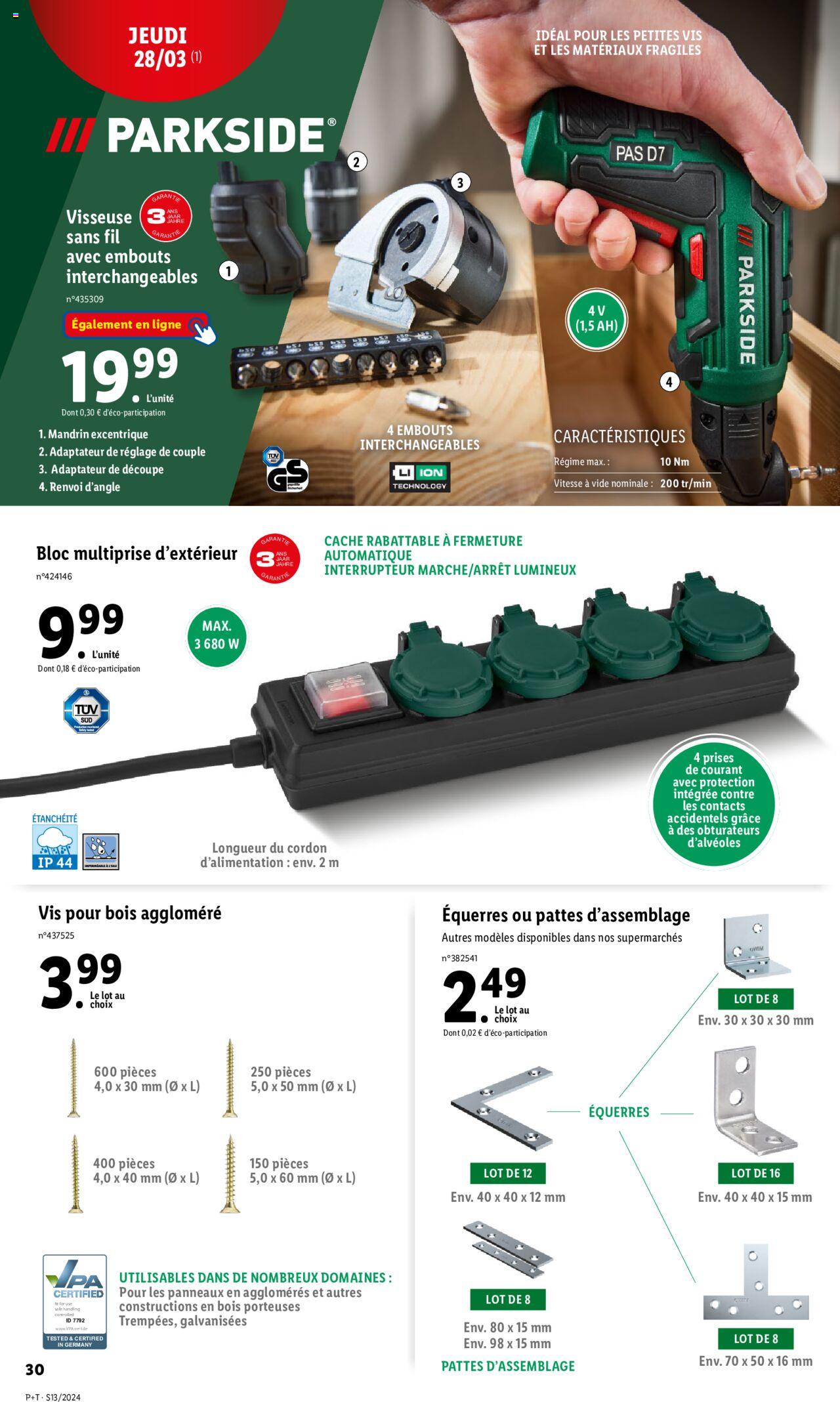 Catalogue Lidl 27 Mar – 2 Avr 2024 Page 30