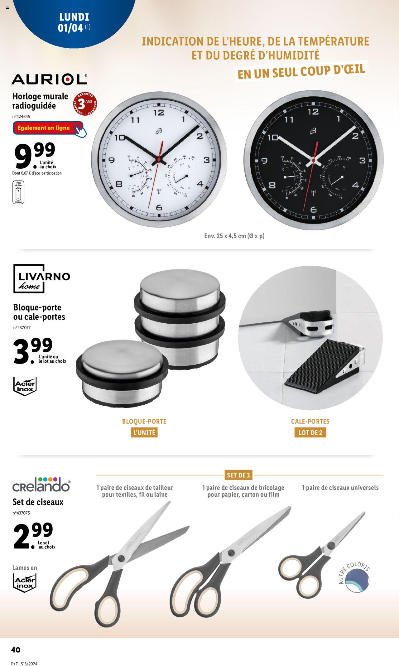 Catalogue Lidl 27 Mar – 2 Avr 2024 Page 40