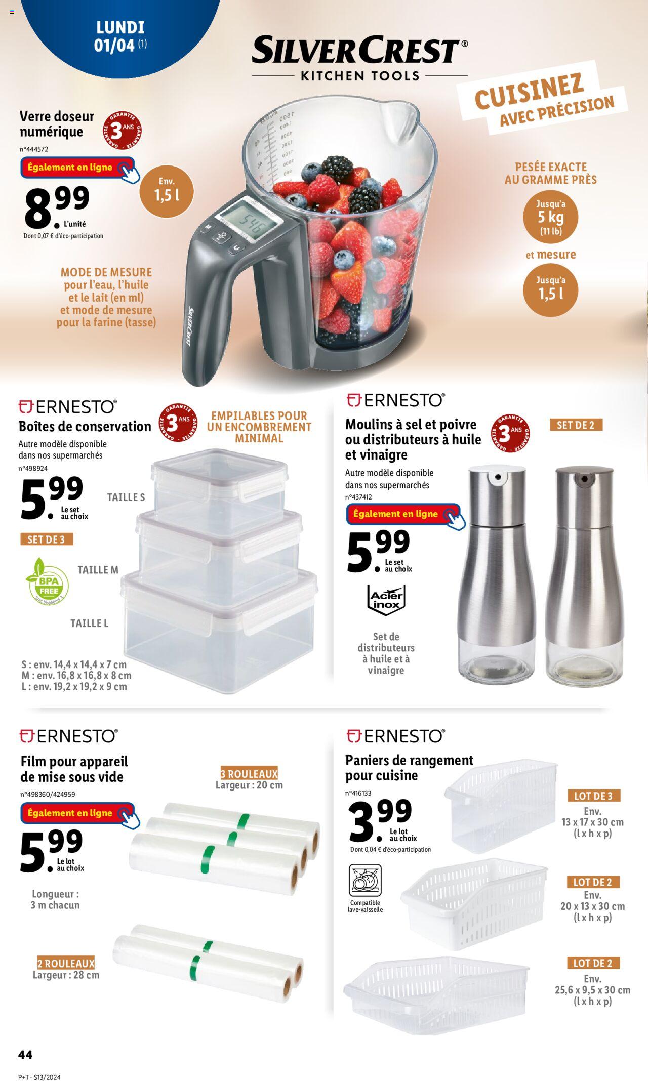 Catalogue Lidl 27 Mar – 2 Avr 2024 Page 44