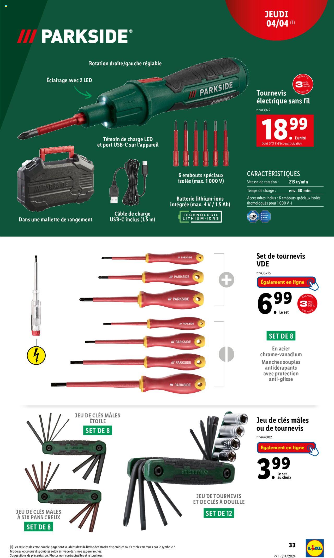 Catalogue Lidl 3 – 9 Avril 2024 Page 33