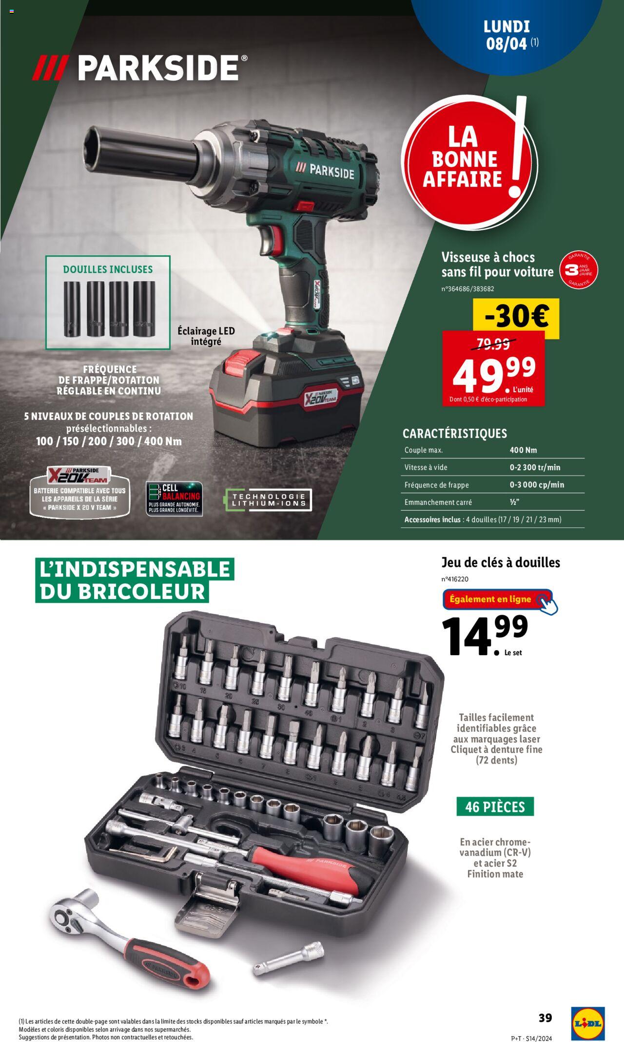 Catalogue Lidl 3 – 9 Avril 2024 Page 39