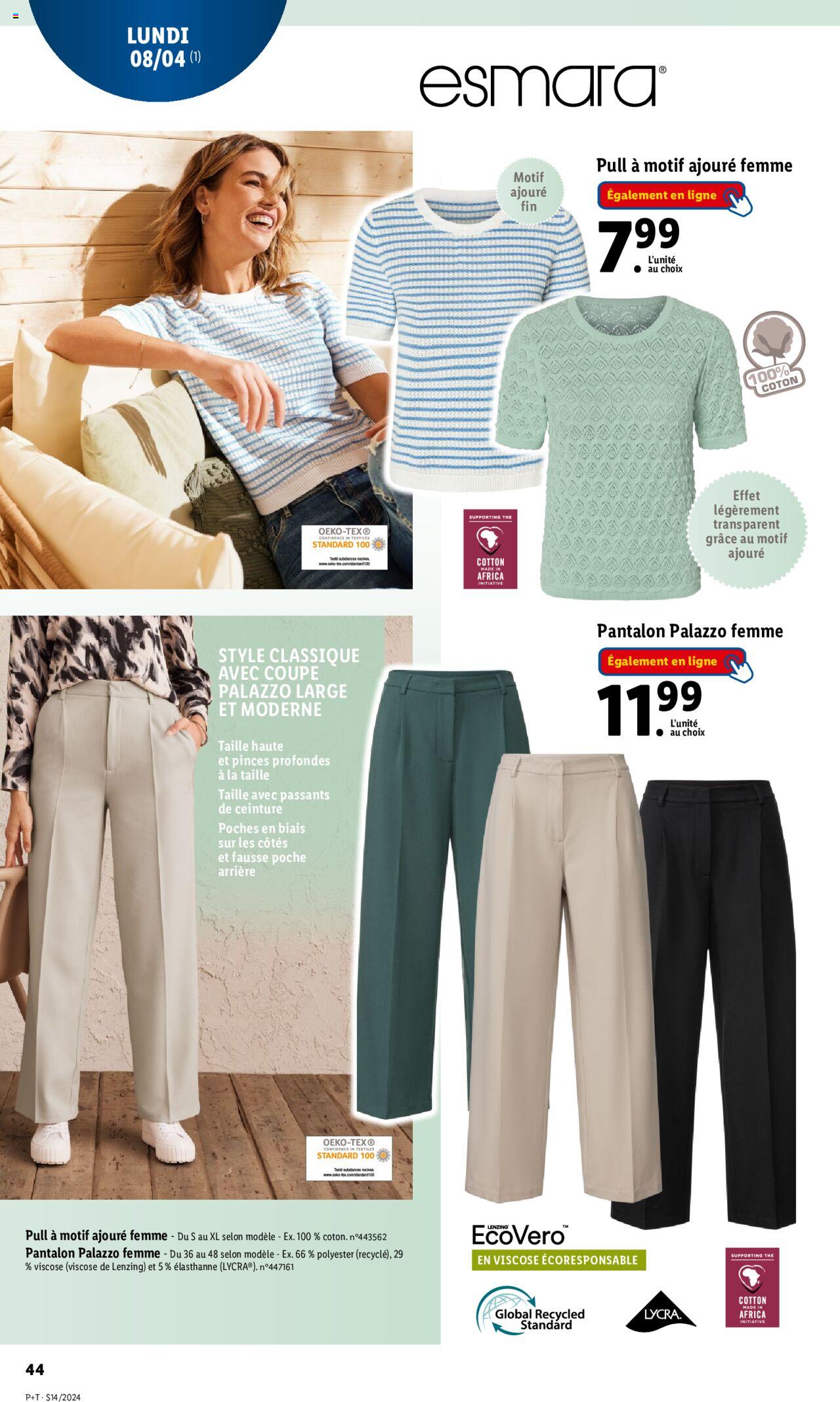 Catalogue Lidl 3 – 9 Avril 2024 Page 44