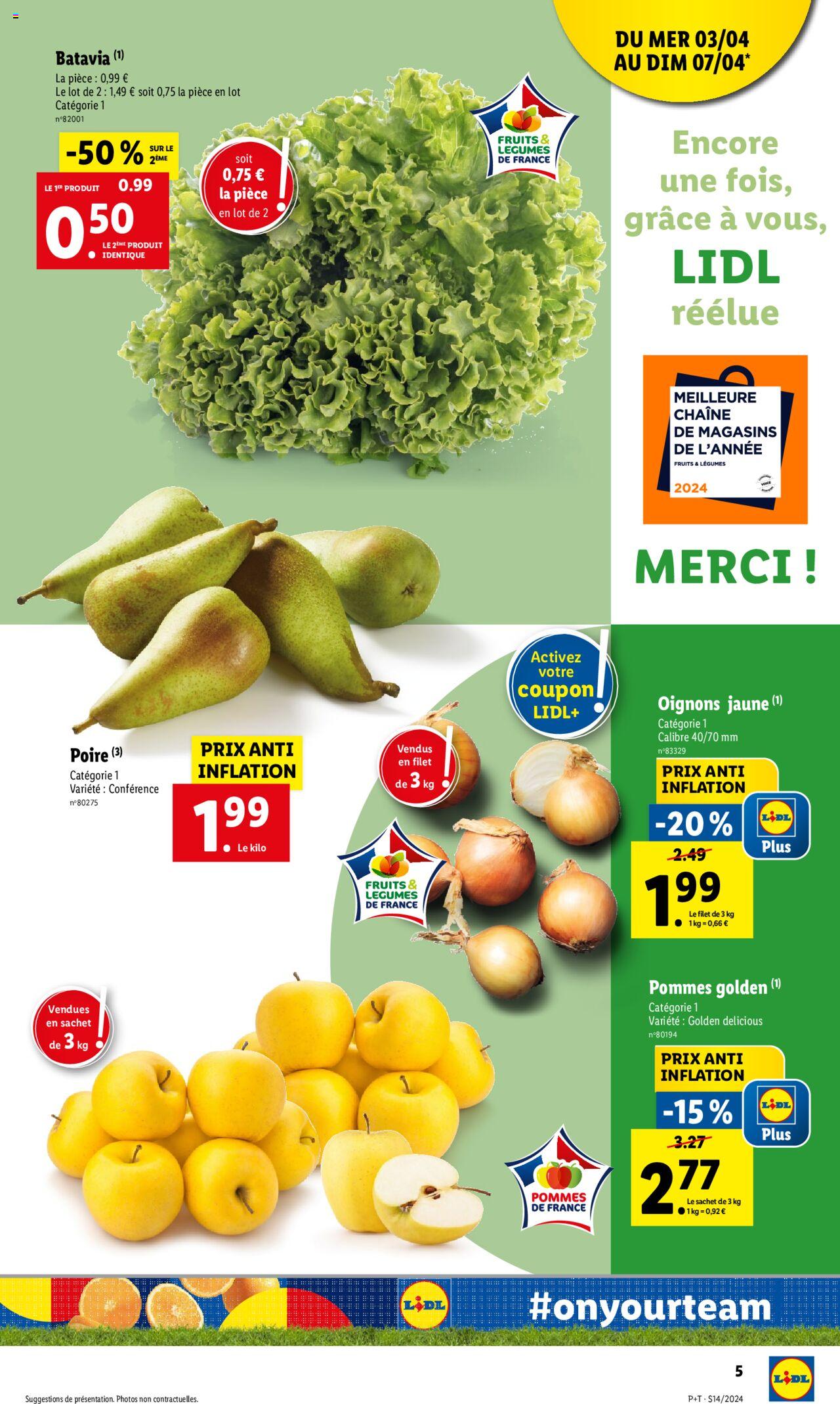 Catalogue Lidl 3 – 9 Avril 2024 Page 5
