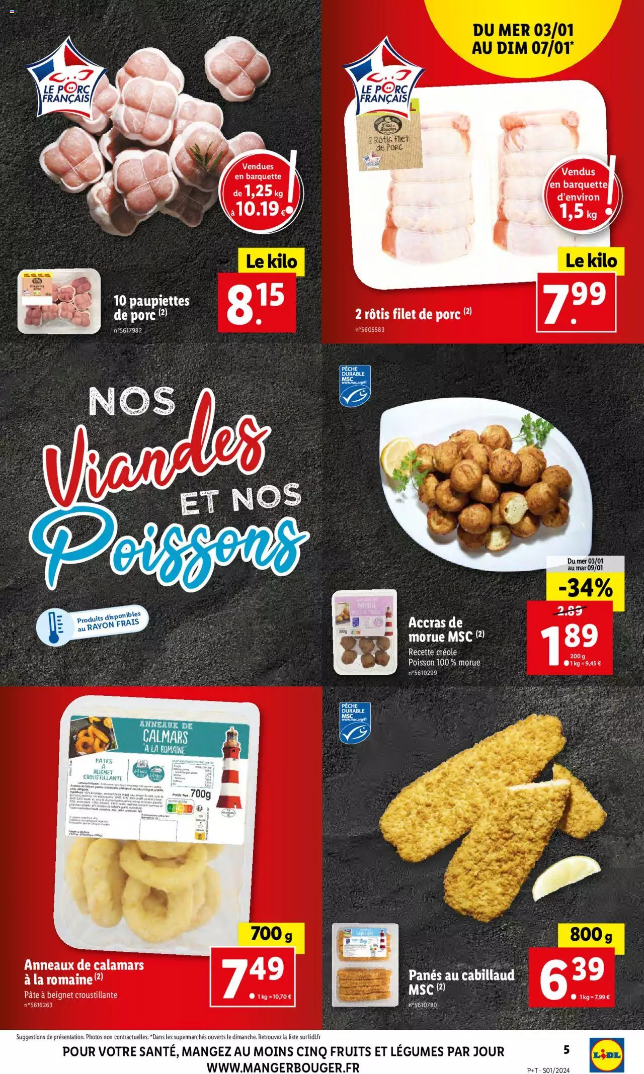 Catalogue Lidl 3 – 9 Janvier 2024 Page 5