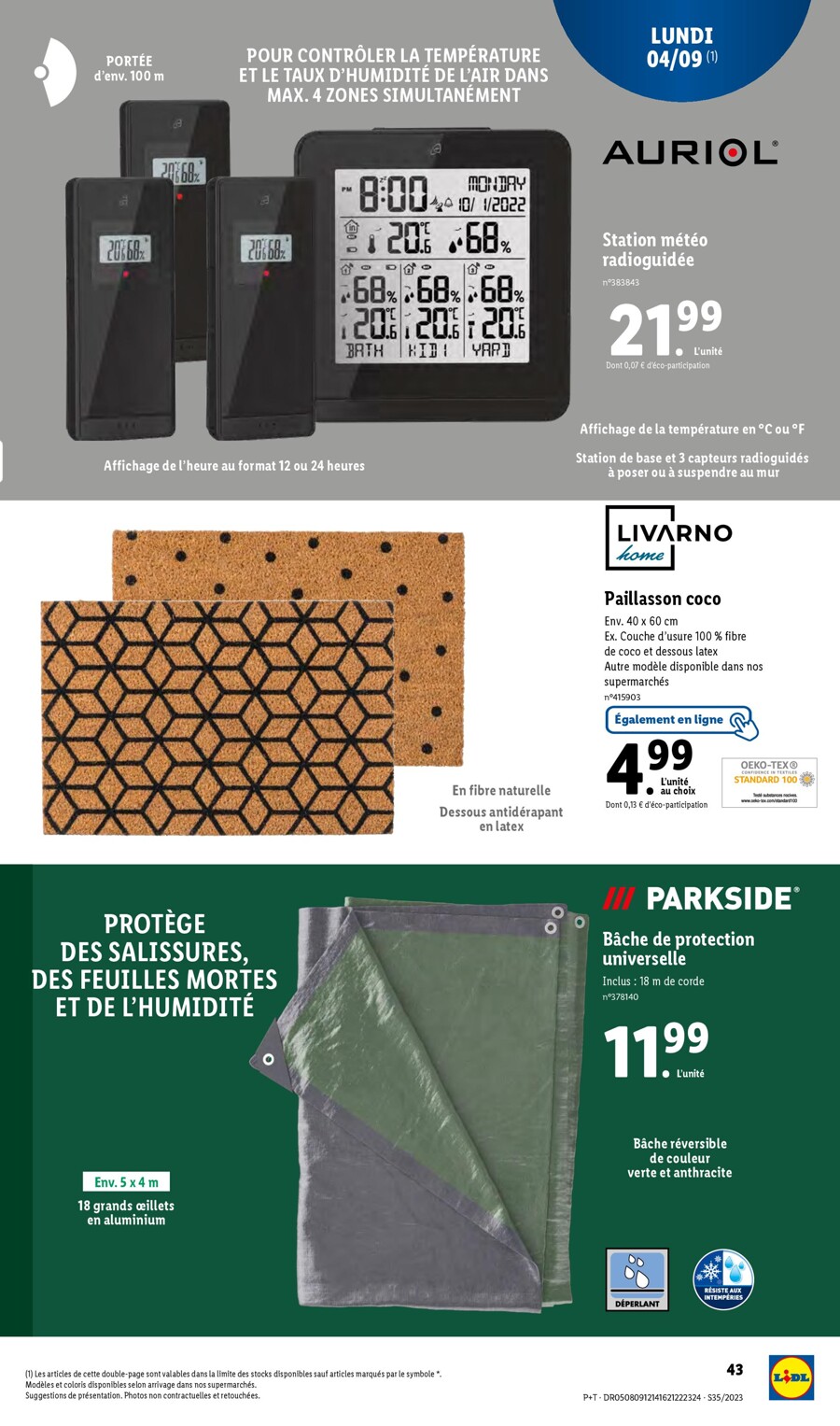 Catalogue Lidl 30 Août – 5 Septembre 2023 Page 47