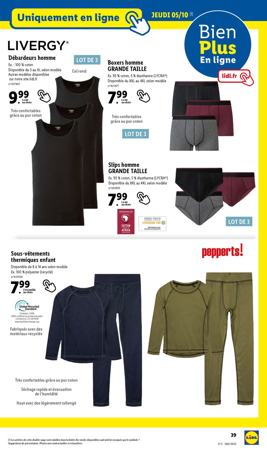 Catalogue Lidl 4 – 10 Octobre 2023 Page 39