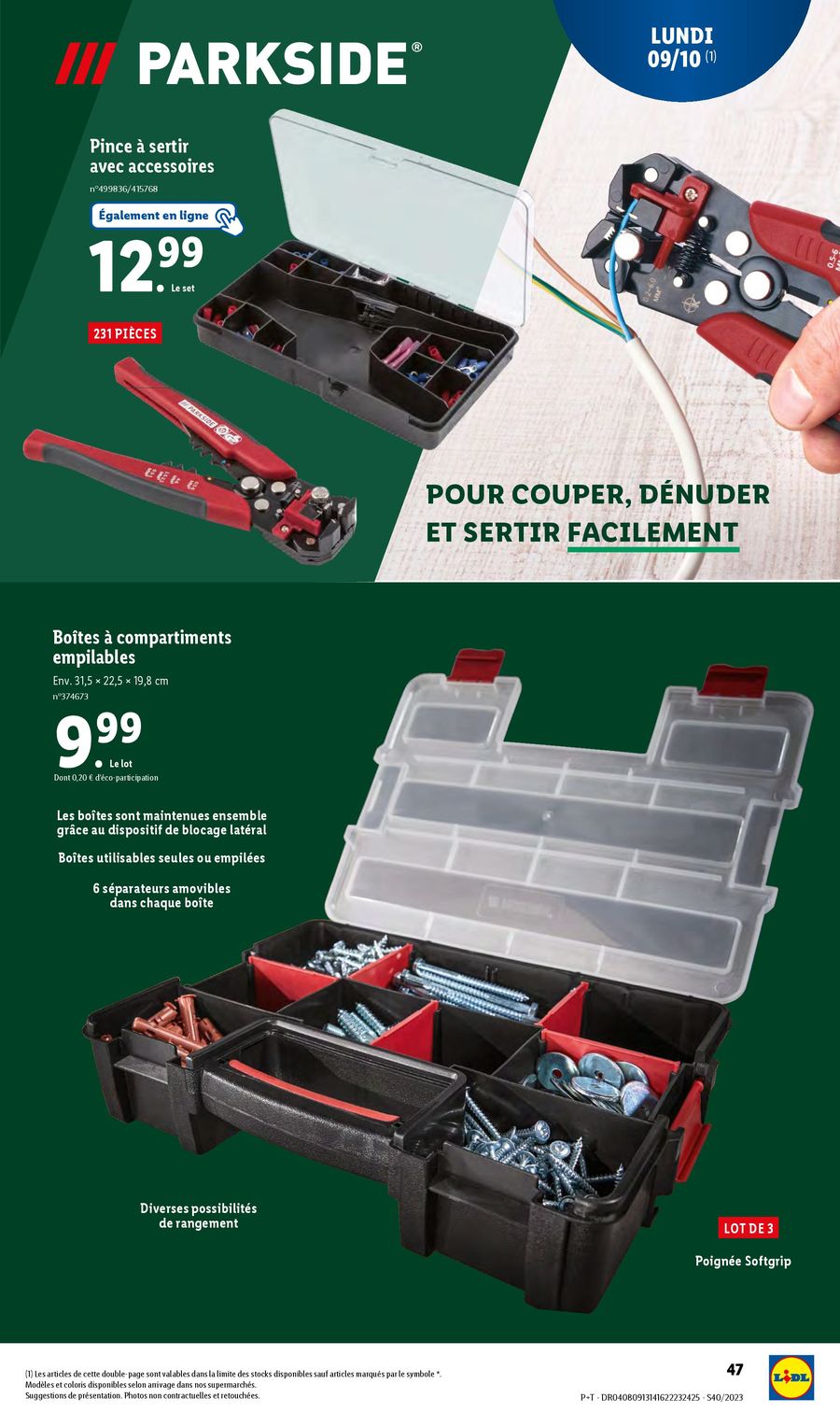 Catalogue Lidl 4 – 10 Octobre 2023 Page 47