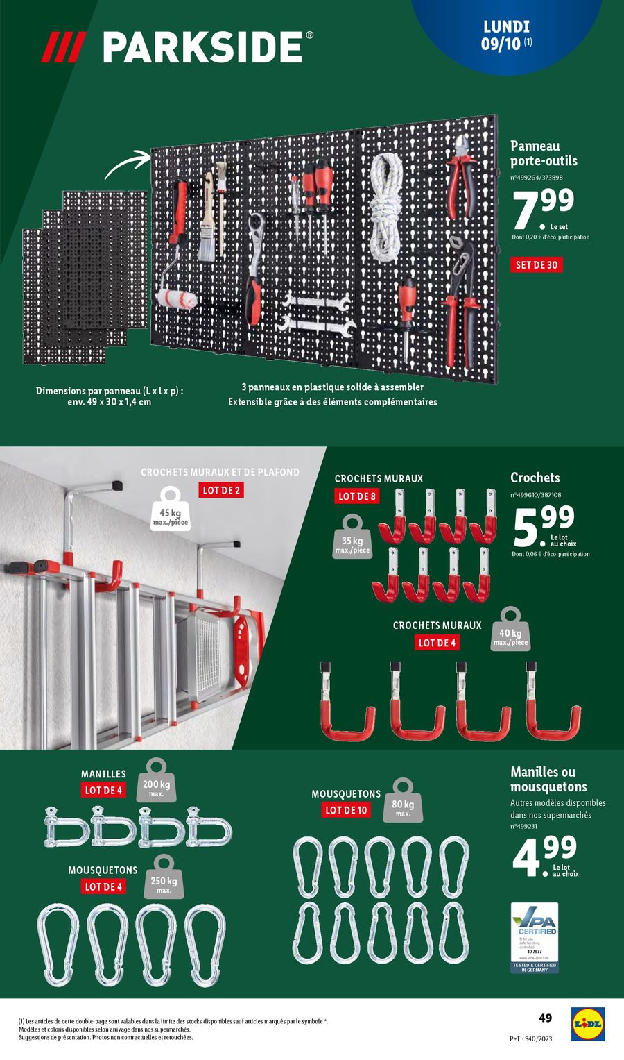 Catalogue Lidl 4 – 10 Octobre 2023 Page 49