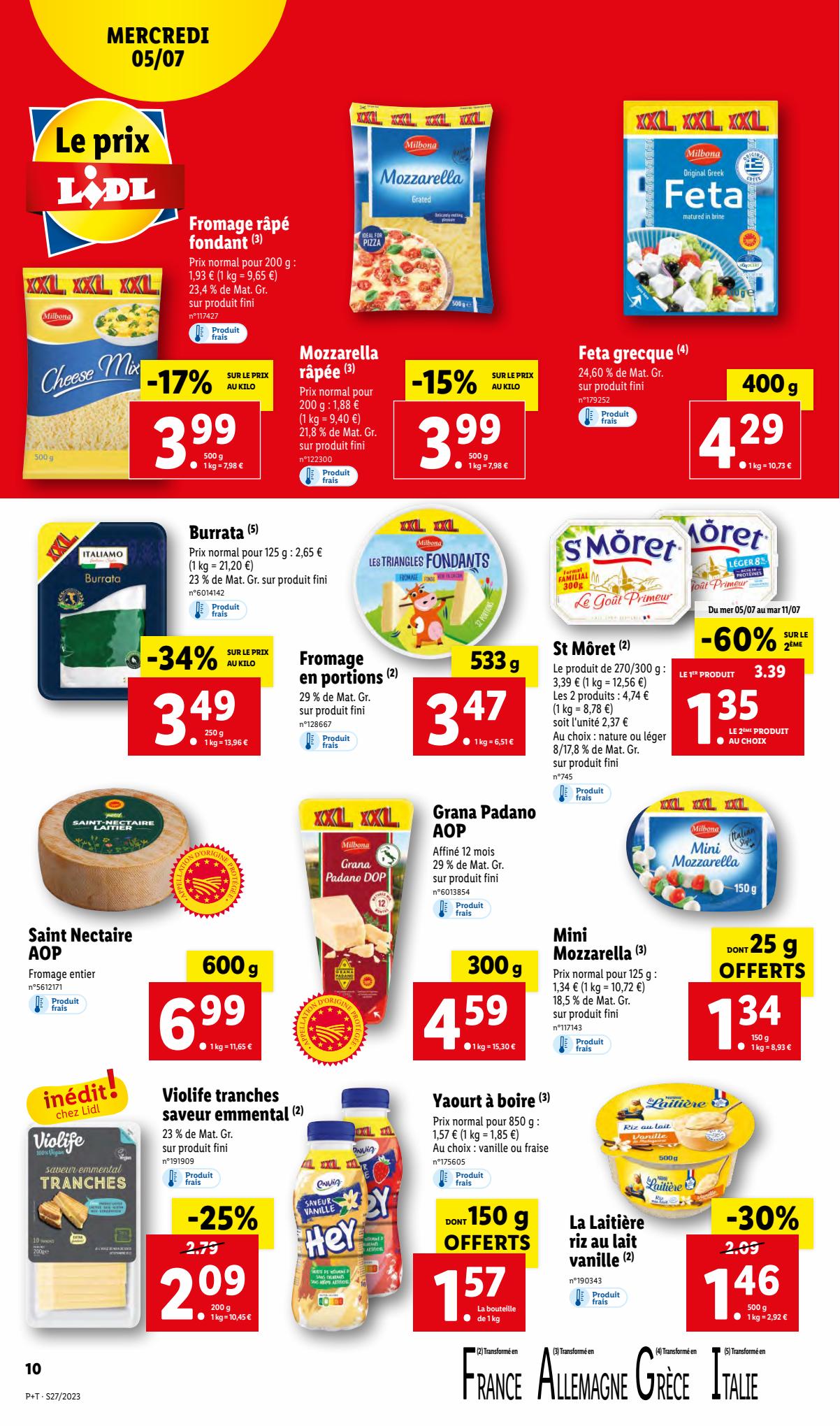 Catalogue Lidl 5 – 11 Juillet 2023 Page 10
