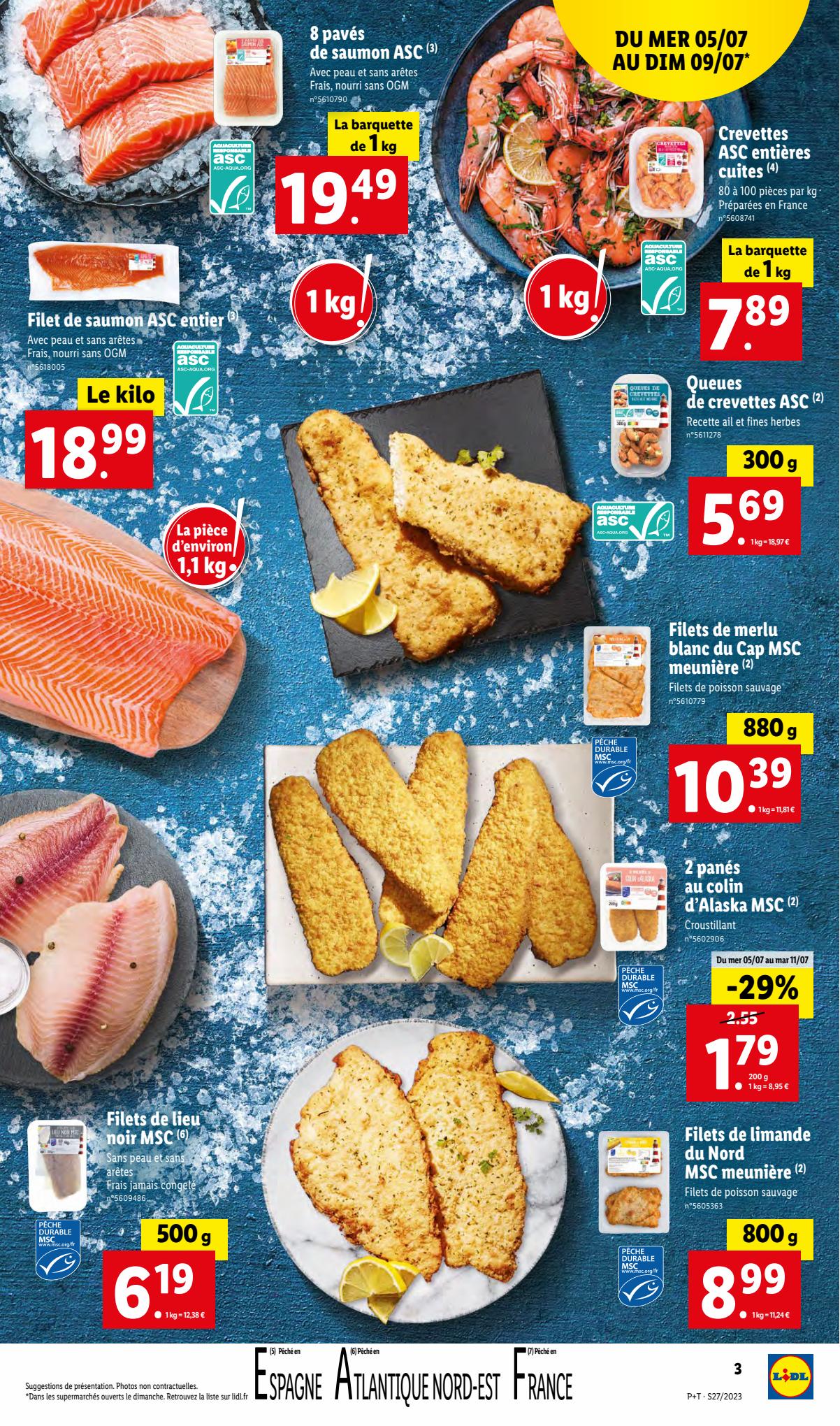 Catalogue Lidl 5 – 11 Juillet 2023 Page 3