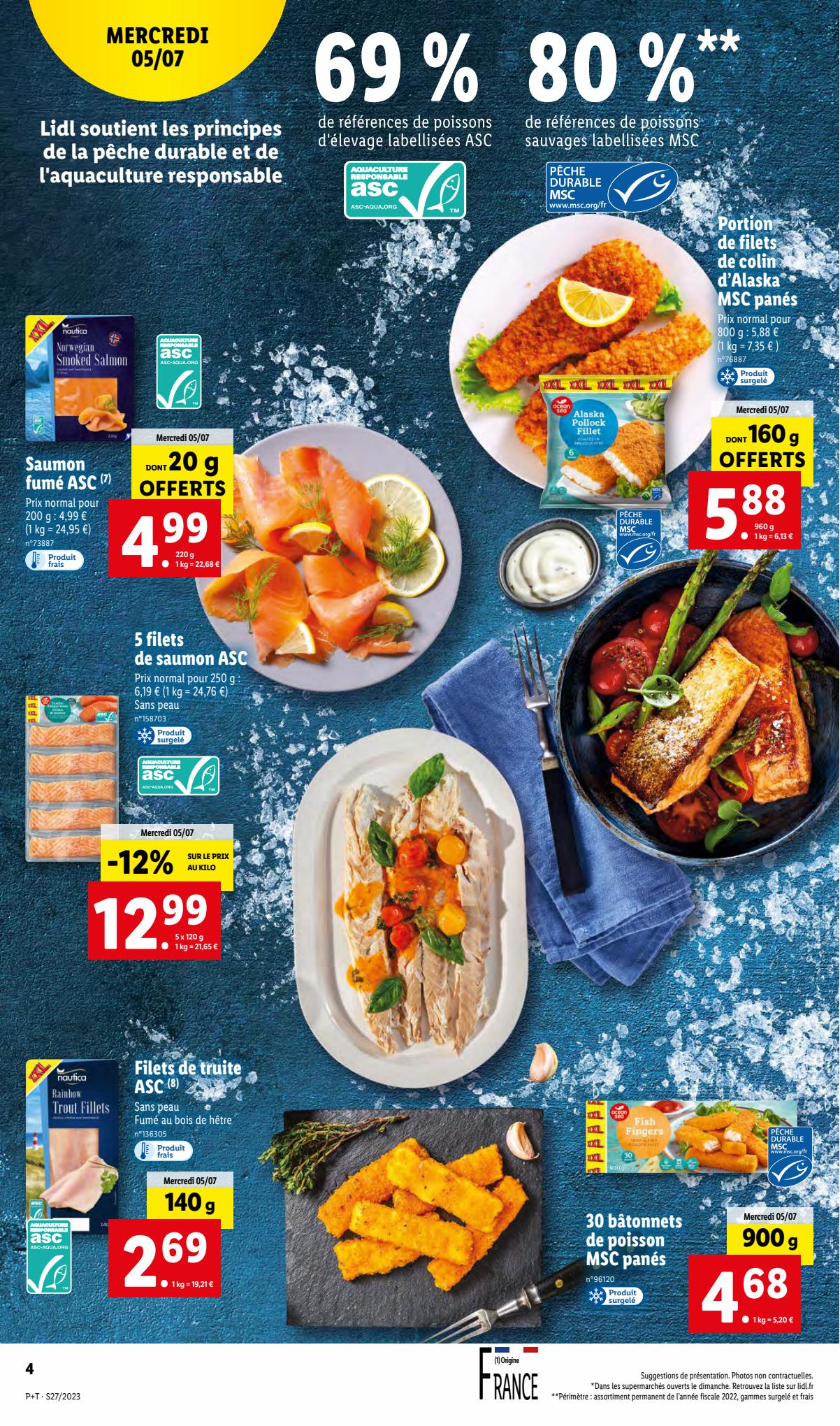 Catalogue Lidl 5 – 11 Juillet 2023 Page 4