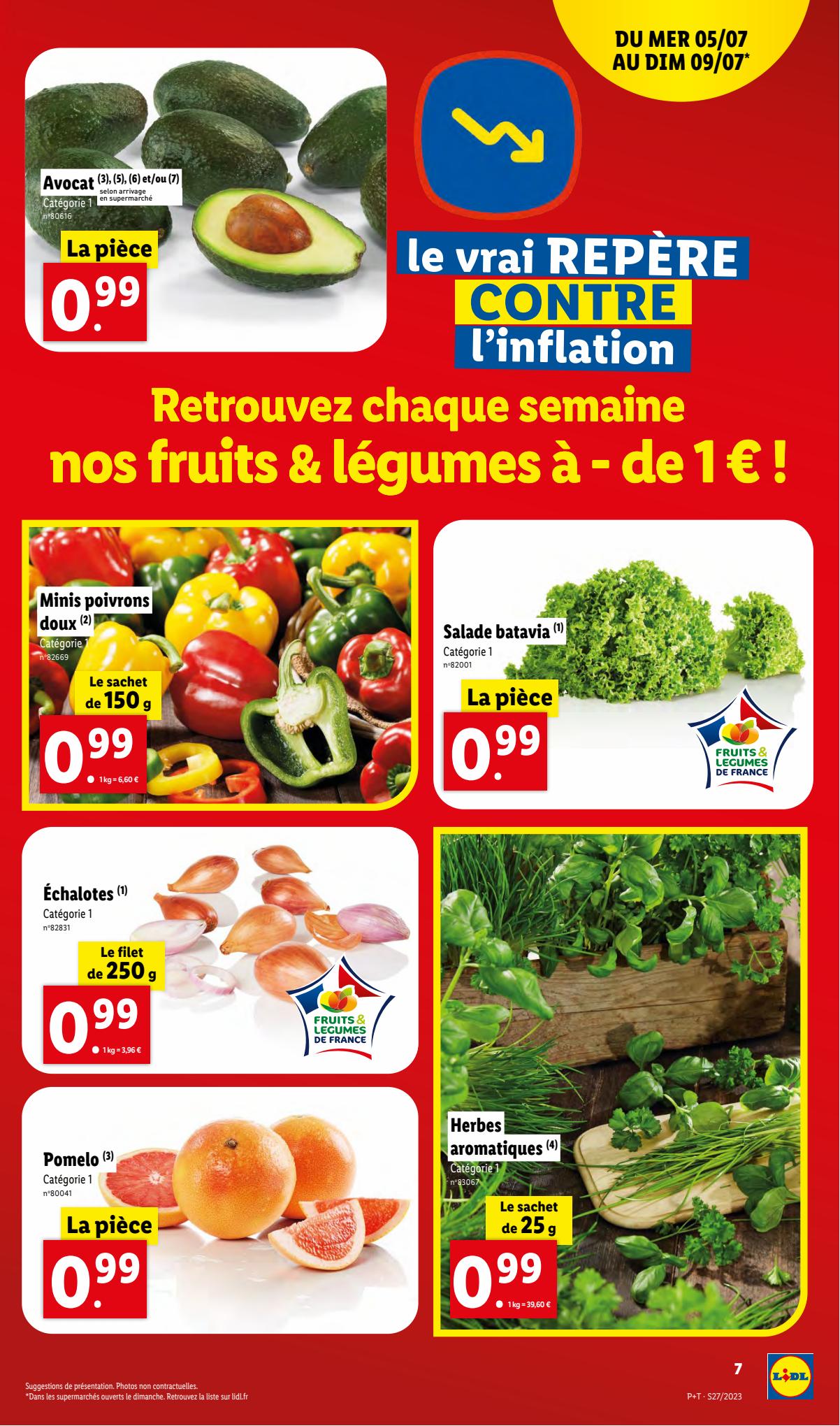 Catalogue Lidl 5 – 11 Juillet 2023 Page 7