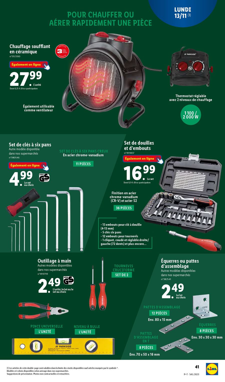 Catalogue Lidl 8 – 14 Novembre 2023 Page 41